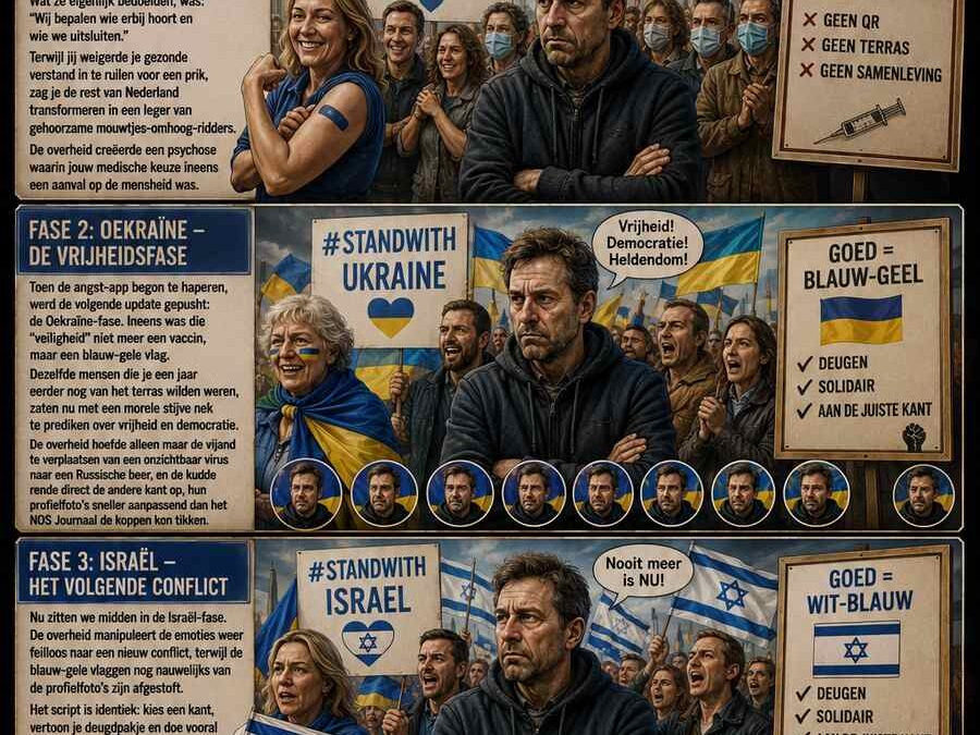 De psyop van de vlaggen parade.